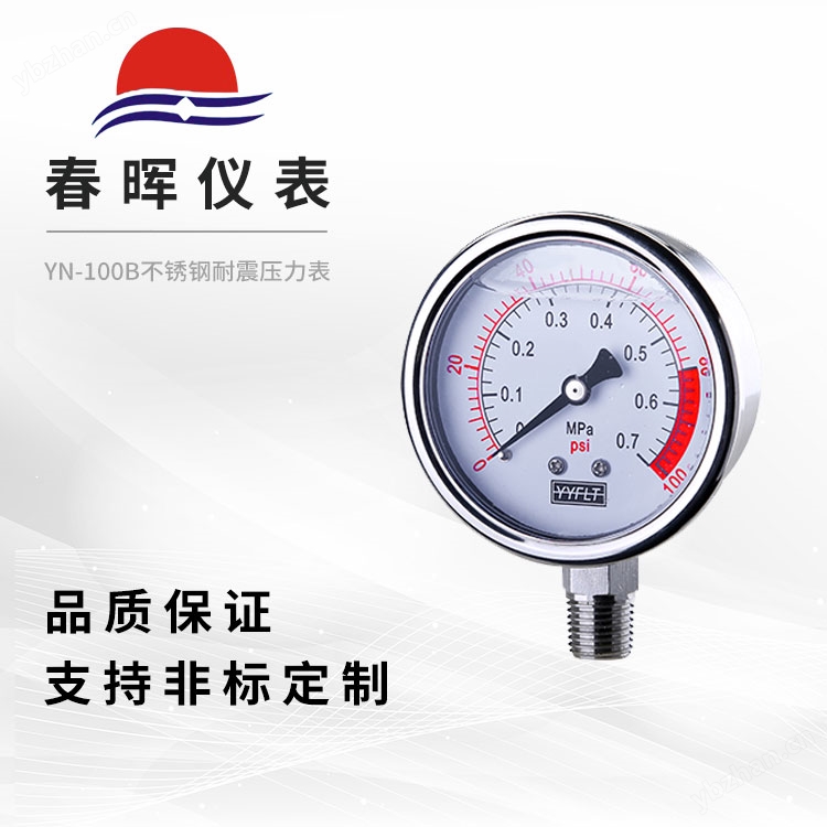 YN-100B不銹鋼耐震壓力表