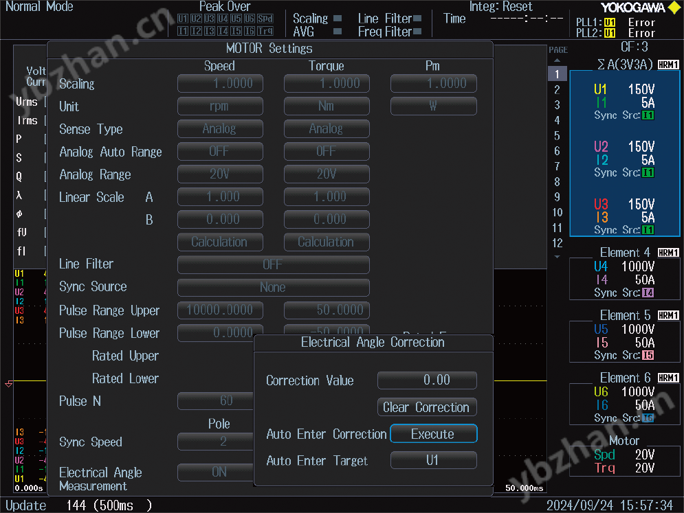 Motor evaluation function